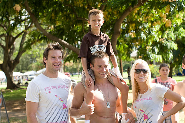 Happy children and supporters at a Tags4Lives charity event