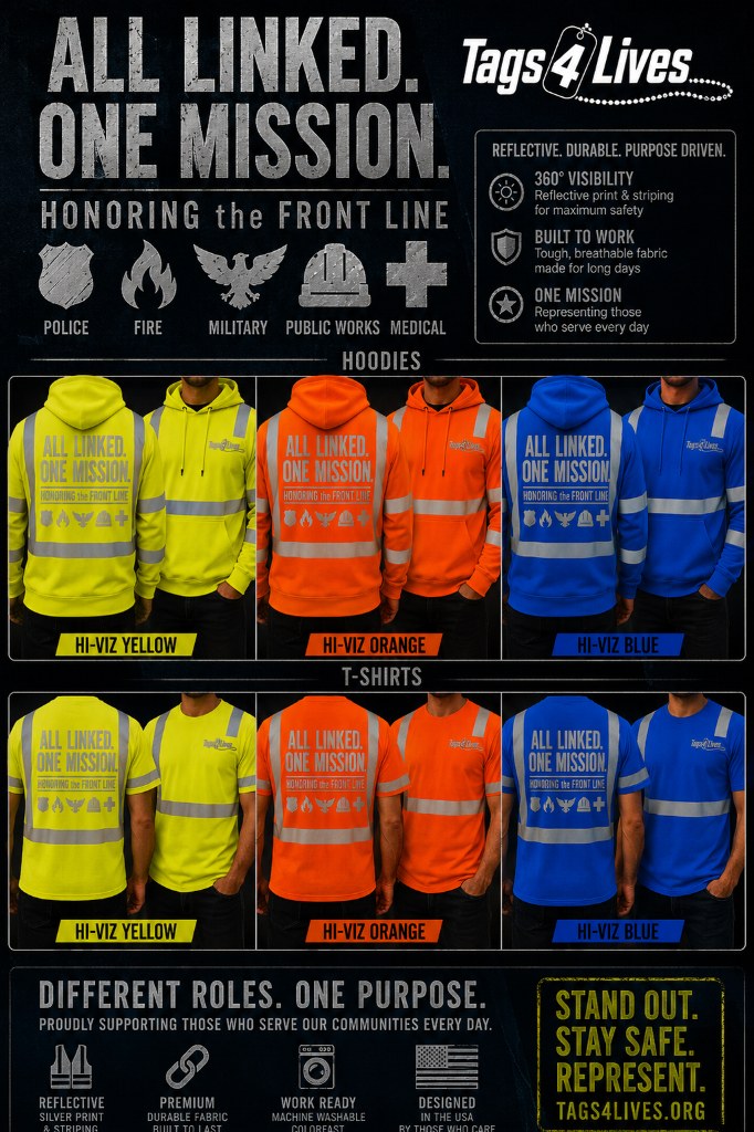 Tags4Lives hi-vis merchandise line