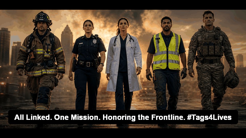 Modern heroes representing frontline service roles